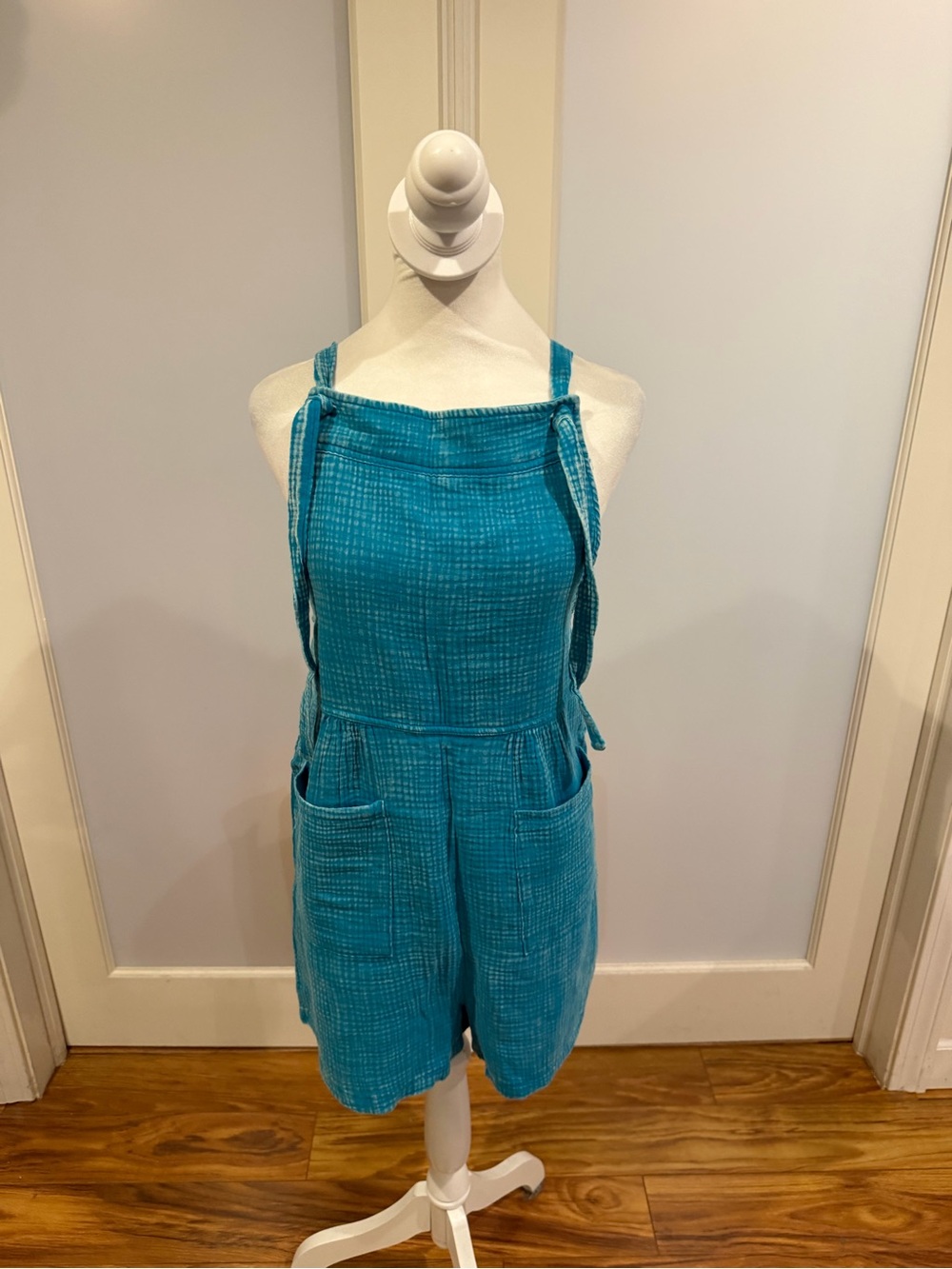 Zenana Outfitters Vibrant Teal Lightweight Romper